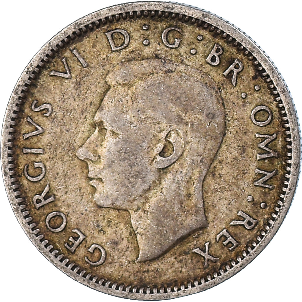 Coin, Great Britain, George VI, 6 Pence, 1937, VF(30-35), Silver, KM:852