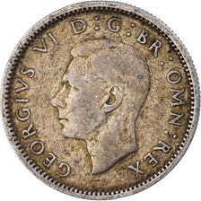 Coin, Great Britain, George VI, 6 Pence, 1937, VF(30-35), Silver, KM:852