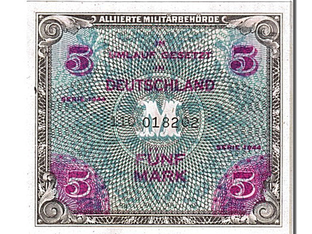 Geldschein, Deutschland, 5 Mark, 1944, UNZ
