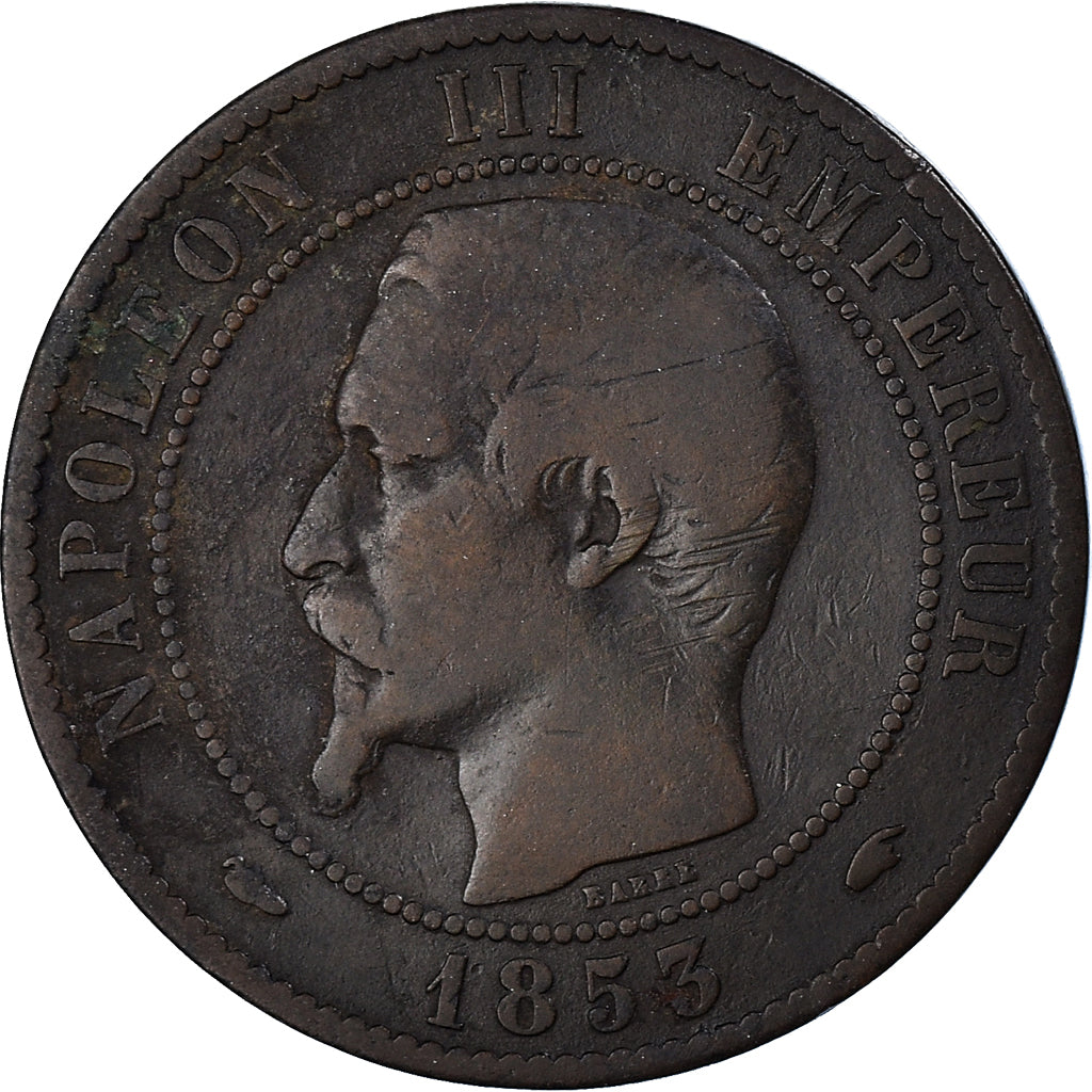 Moeda, França, Napoleon III, Napoléon III, 10 Centimes, 1853, Paris