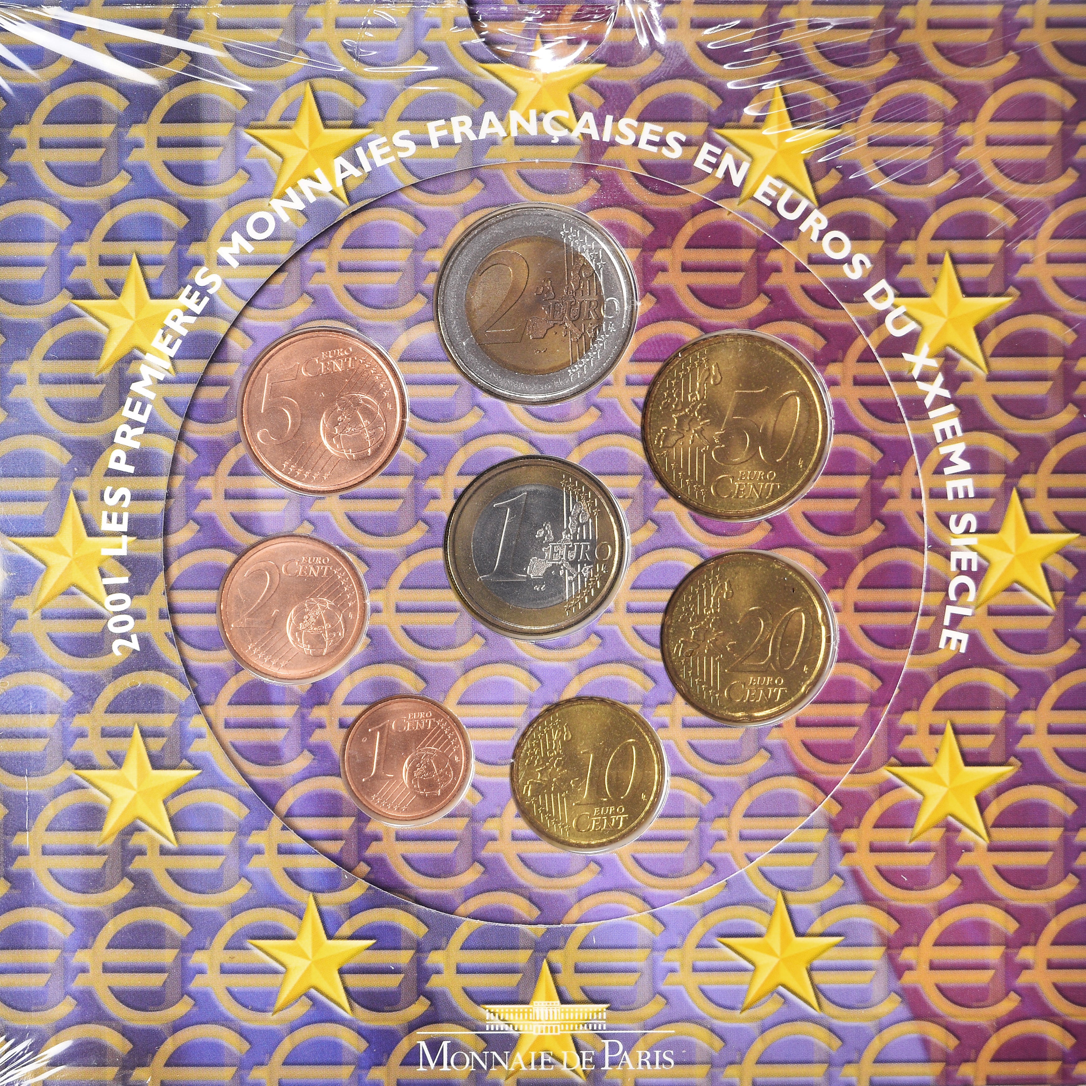 Francia, Euro-Set, 2001, FDC, FDC, (Sin composición)