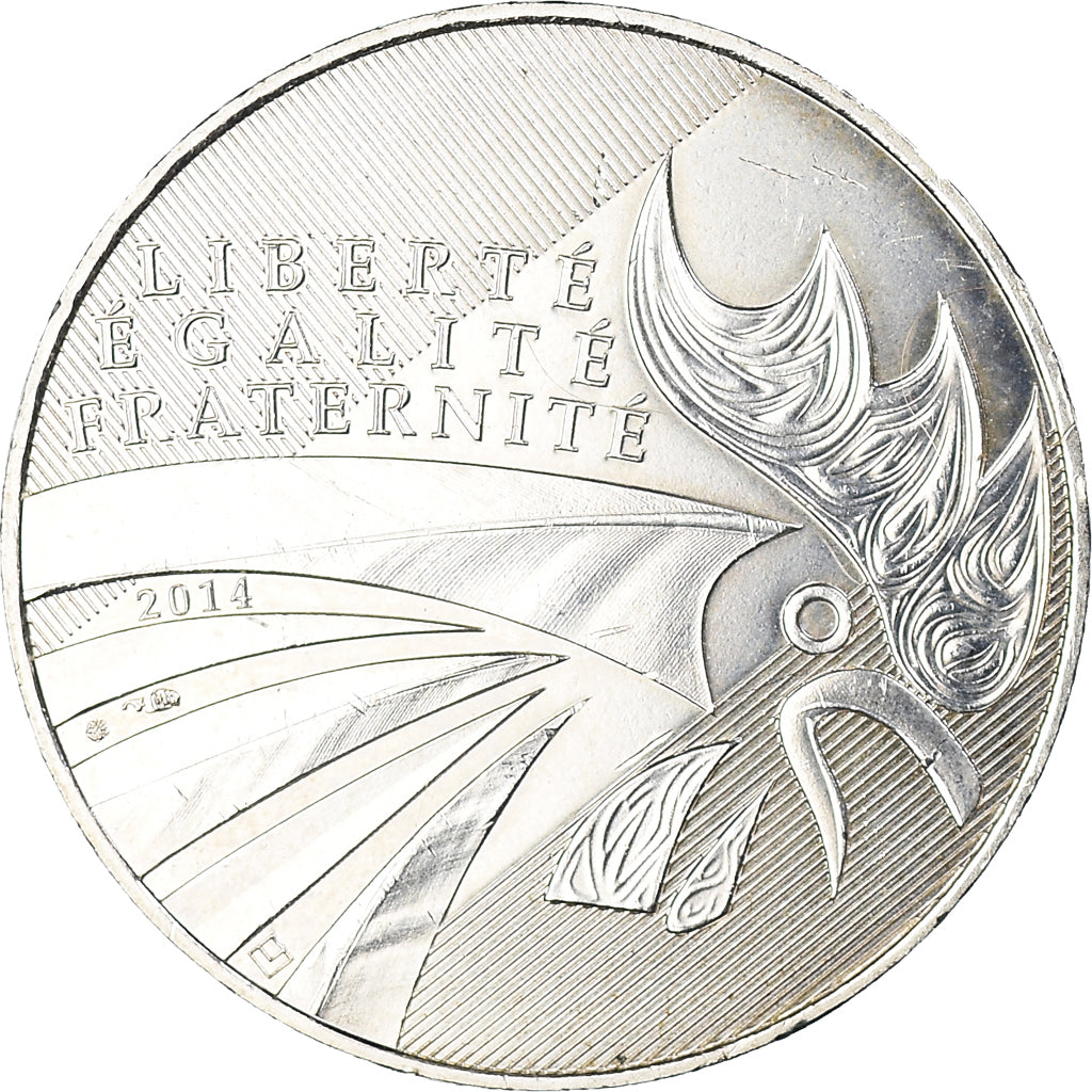 Francia, 10 Euro, 2014, Coq, SC, Plata, Gadoury:EU656