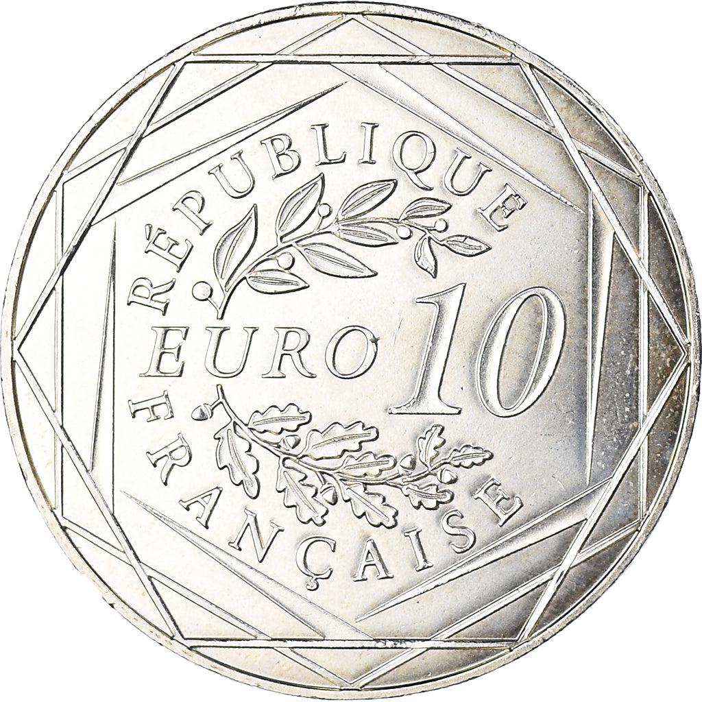 Francia, 10 Euro, 2014, Coq, SC, Plata, Gadoury:EU656
