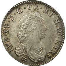 Monnaie, France, Louis XV, 1/2 Écu Vertugadin, 1/2 ECU, 44 Sols, 1716, Reims