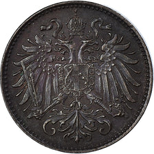 Moneta, Austria, Franz Joseph I, 2 Heller, 1893, BB, Bronzo, KM:2801