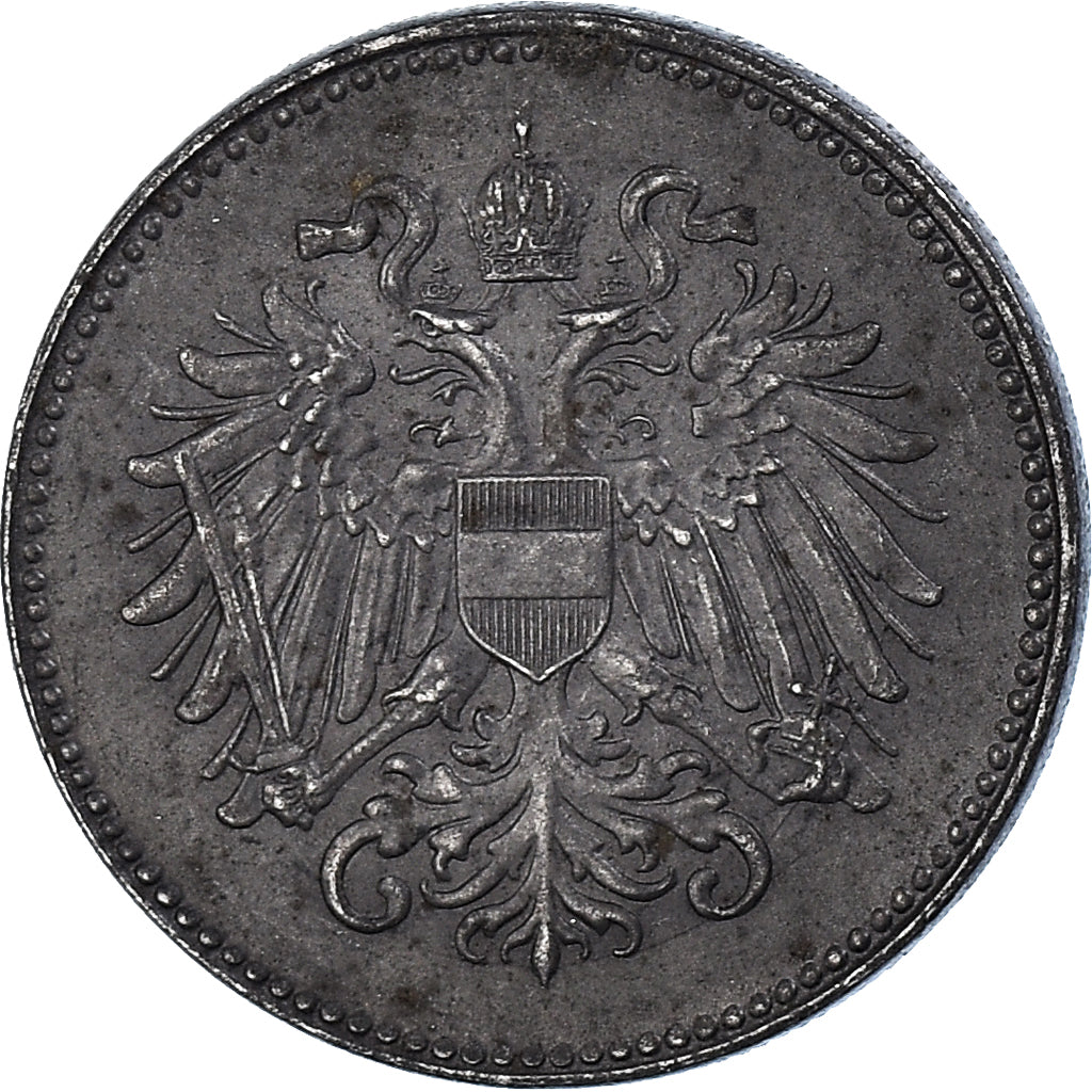 Coin, Austria, Karl I, 20 Heller, 1917, EF(40-45), Iron, KM:2826