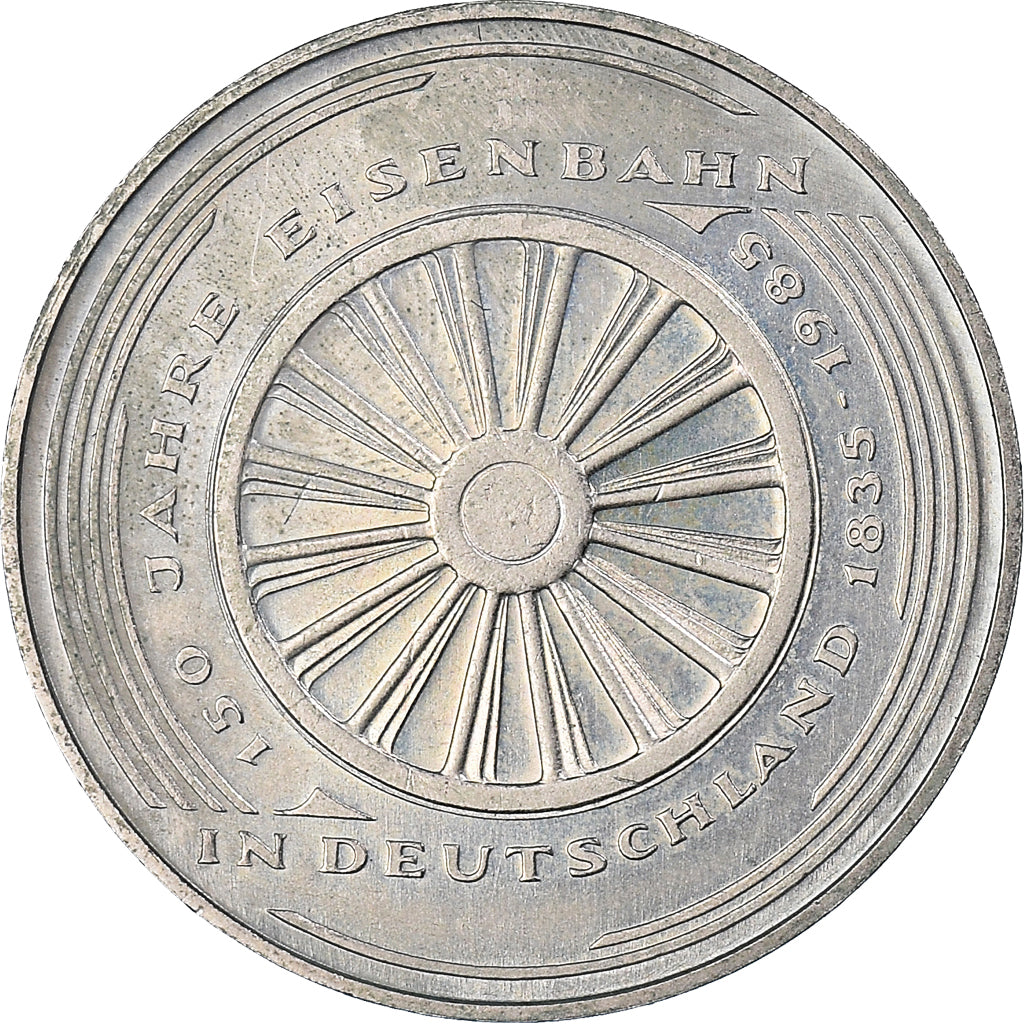 Coin, GERMANY - FEDERAL REPUBLIC, 5 Mark, 1985, Karlsruhe, Germany, VF(30-35)