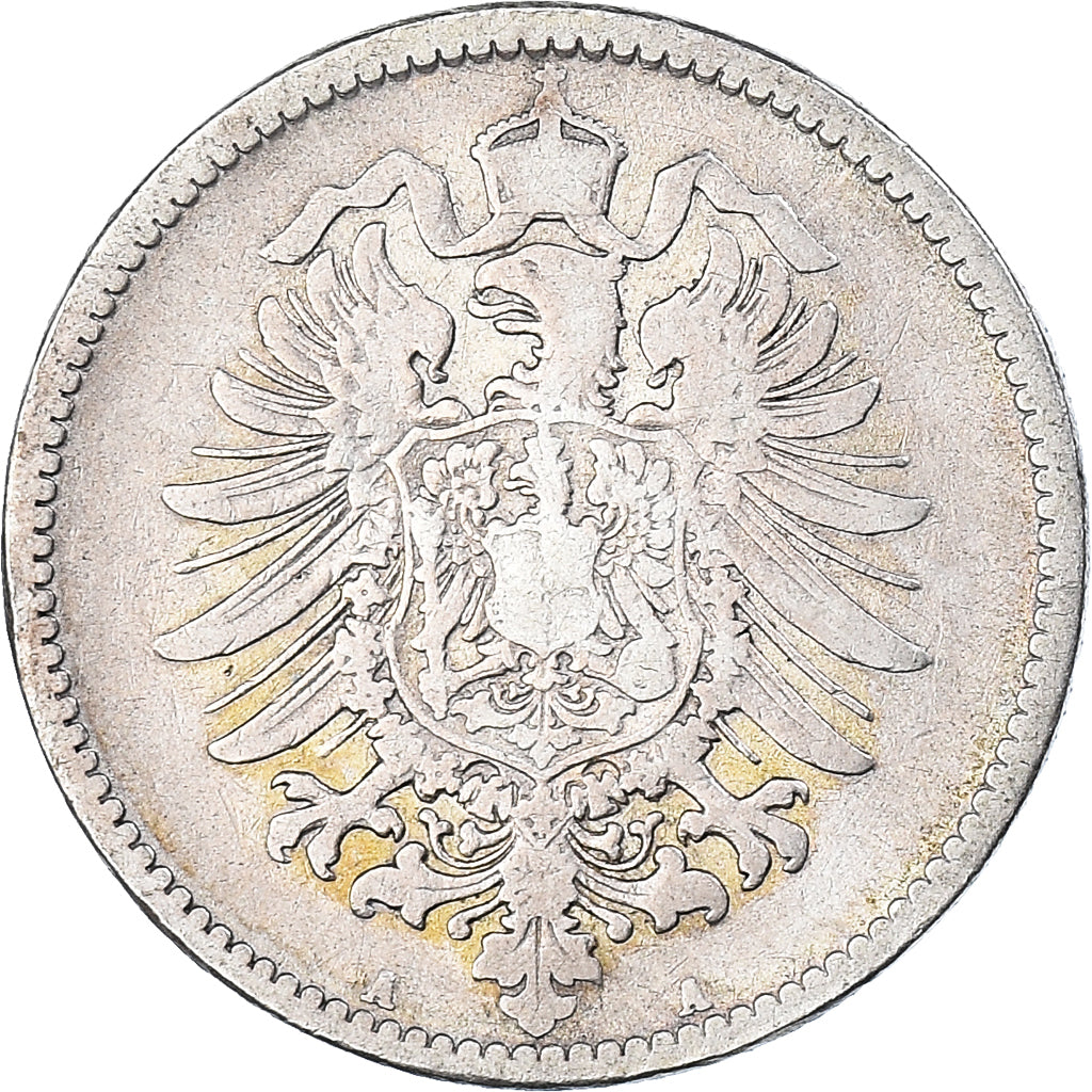Coin, GERMANY - EMPIRE, Wilhelm I, Mark, 1873, Berlin, VF(20-25), Silver, KM:7
