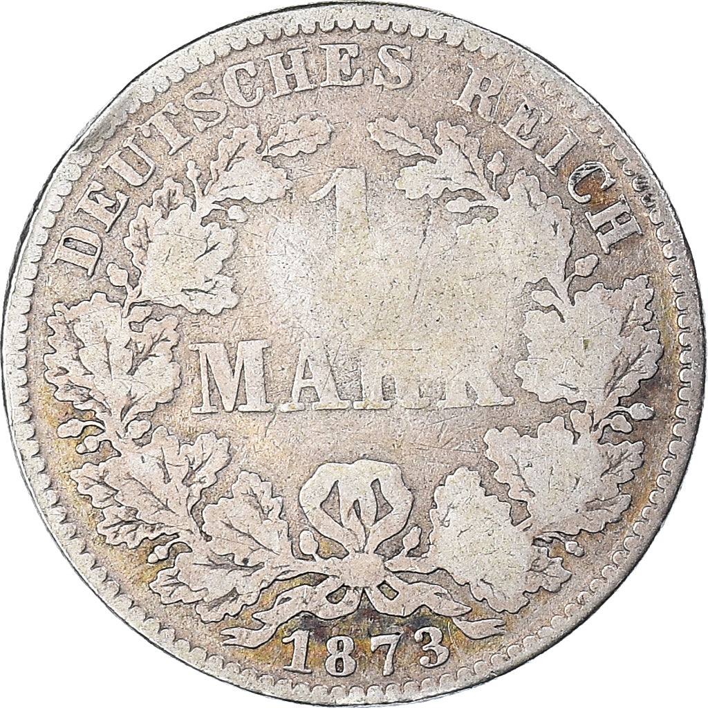 Coin, GERMANY - EMPIRE, Wilhelm I, Mark, 1873, Berlin, VF(20-25), Silver, KM:7