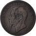 Moneta, Italia, Vittorio Emanuele II, 10 Centesimi, 1866, Naples, MB+, Rame