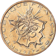 Monnaie, France, Mathieu, 10 Francs, 1987, TTB+, Nickel-Cuivre, Gadoury:814