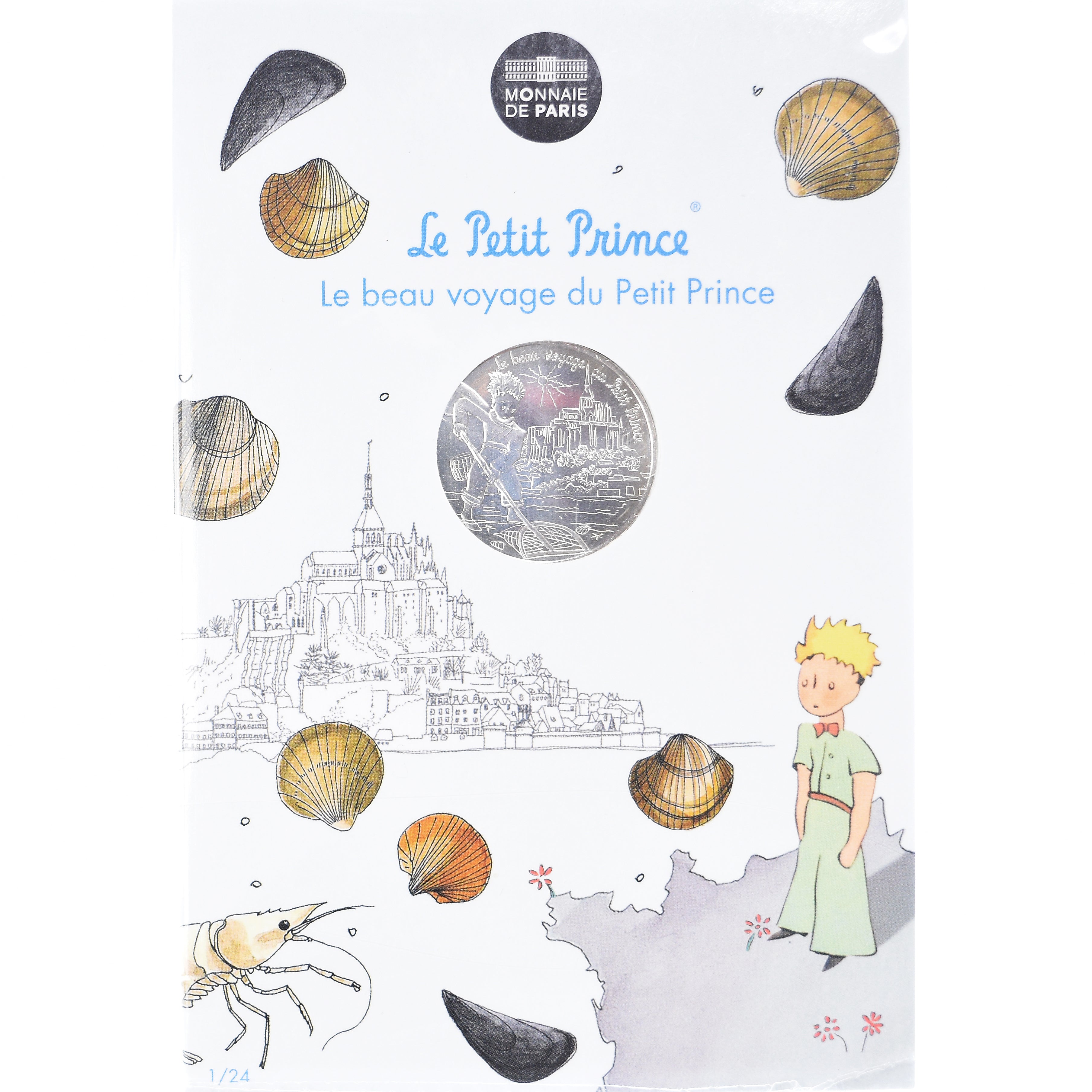 France, Monnaie de Paris, 10 Euro, Le Petit Prince (Mont Saint-Michel), 2016