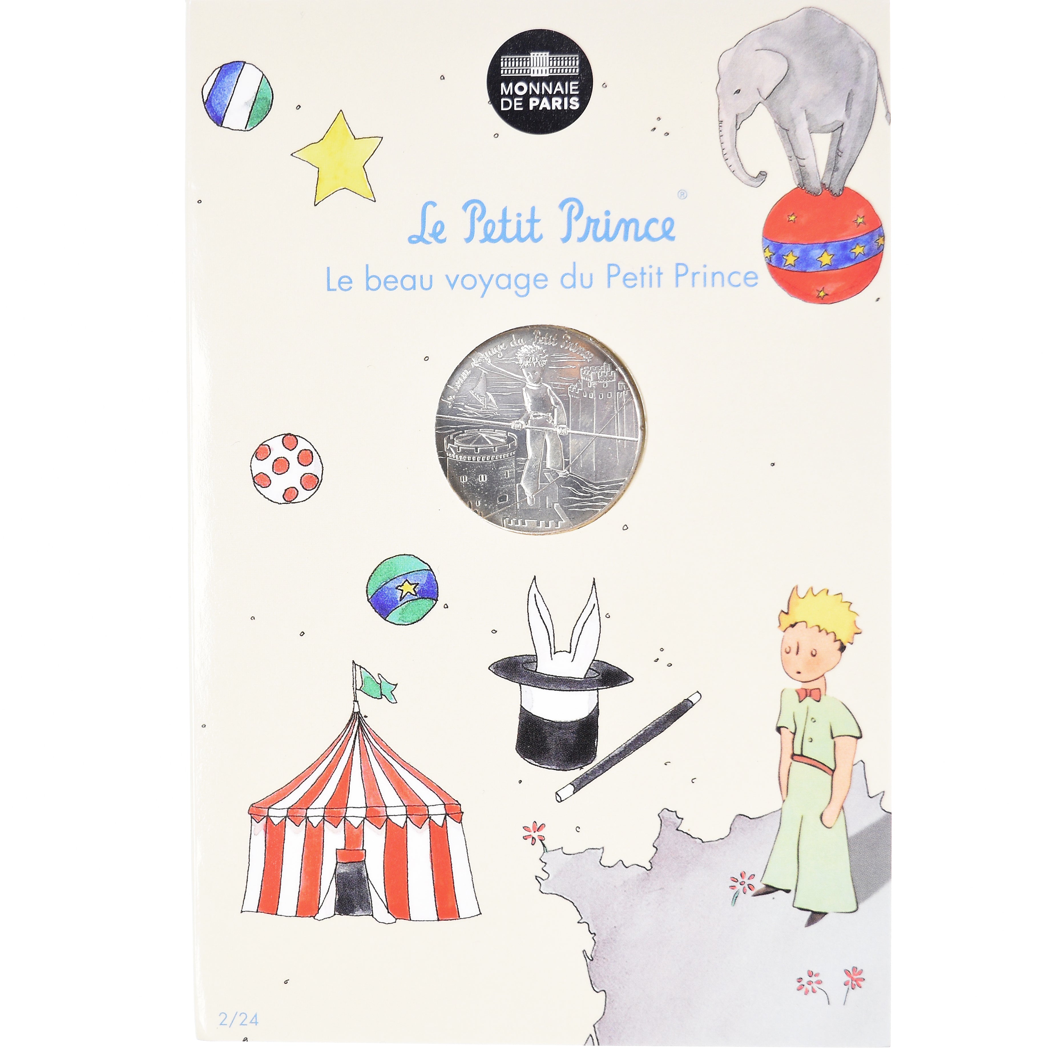Francja, Monnaie de Paris, 10 Euro, Le Petit Prince (La Rochelle), 2016, Paris