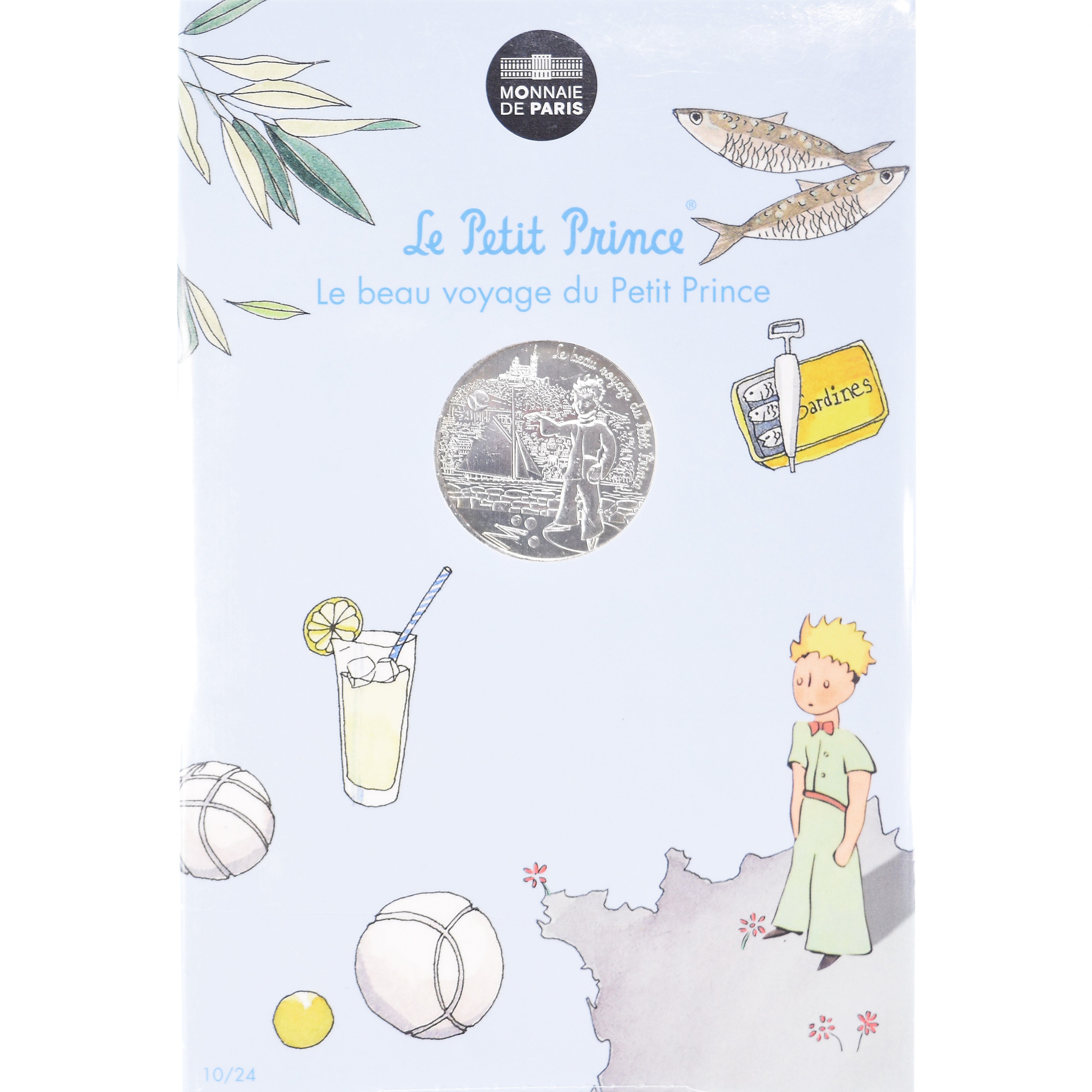 Francja, Monnaie de Paris, 10 Euro, Le Petit Prince (Joue à la pétanque)