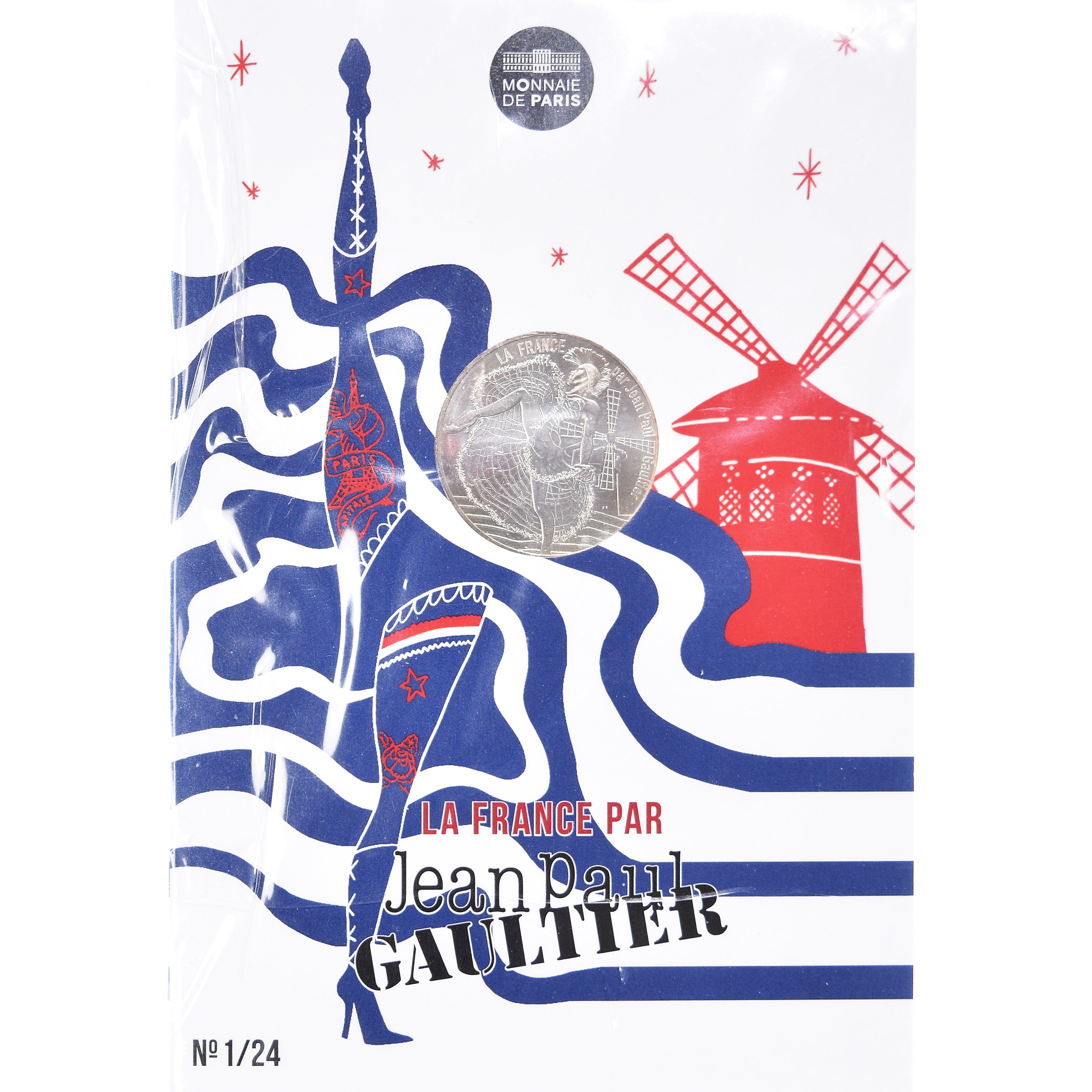 France, 10 Euro, Jean Paul Gaultier, 2017, 1, MS(65-70), Silver