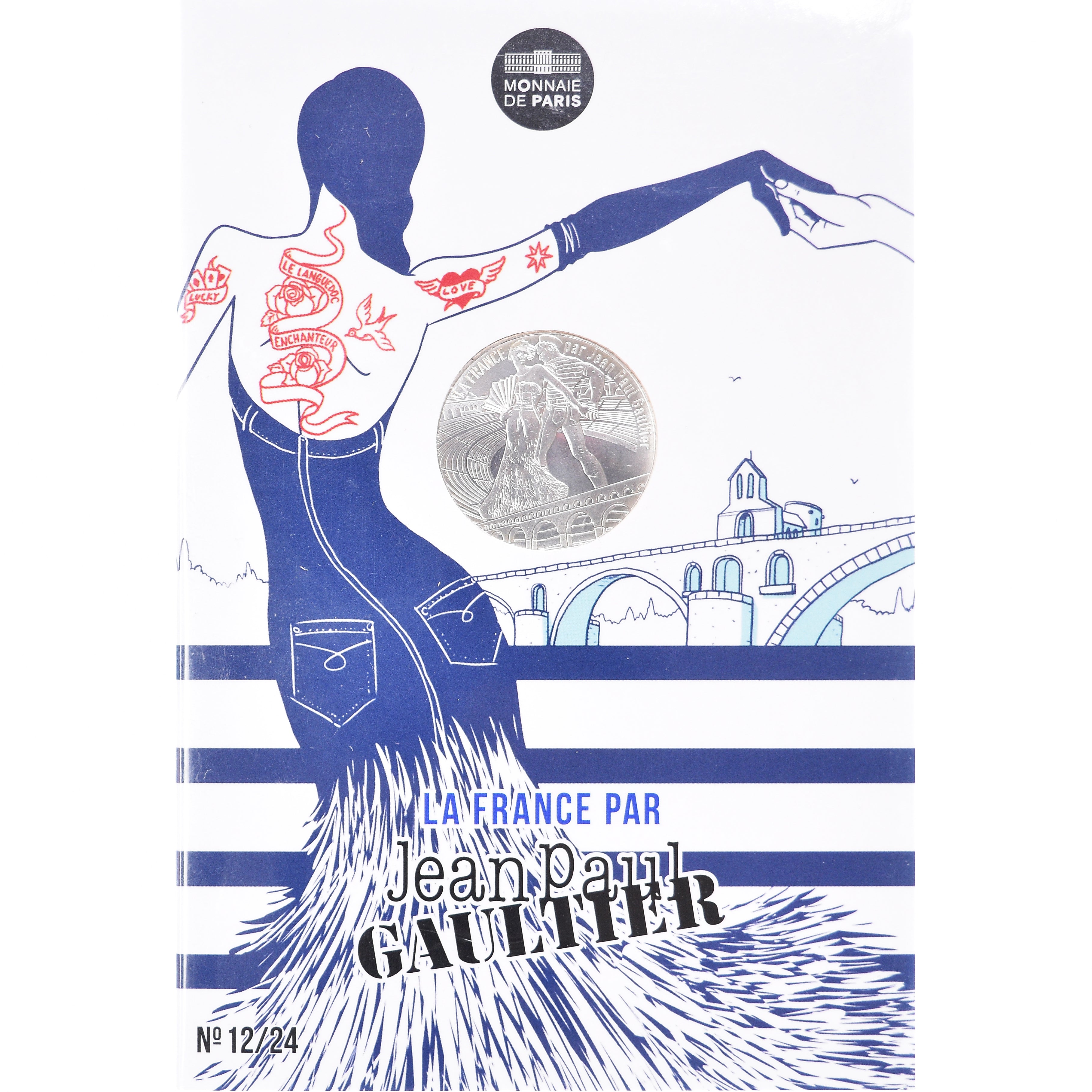 France, 10 Euro, Jean Paul Gaultier, 2017, 12, MS(65-70), Silver