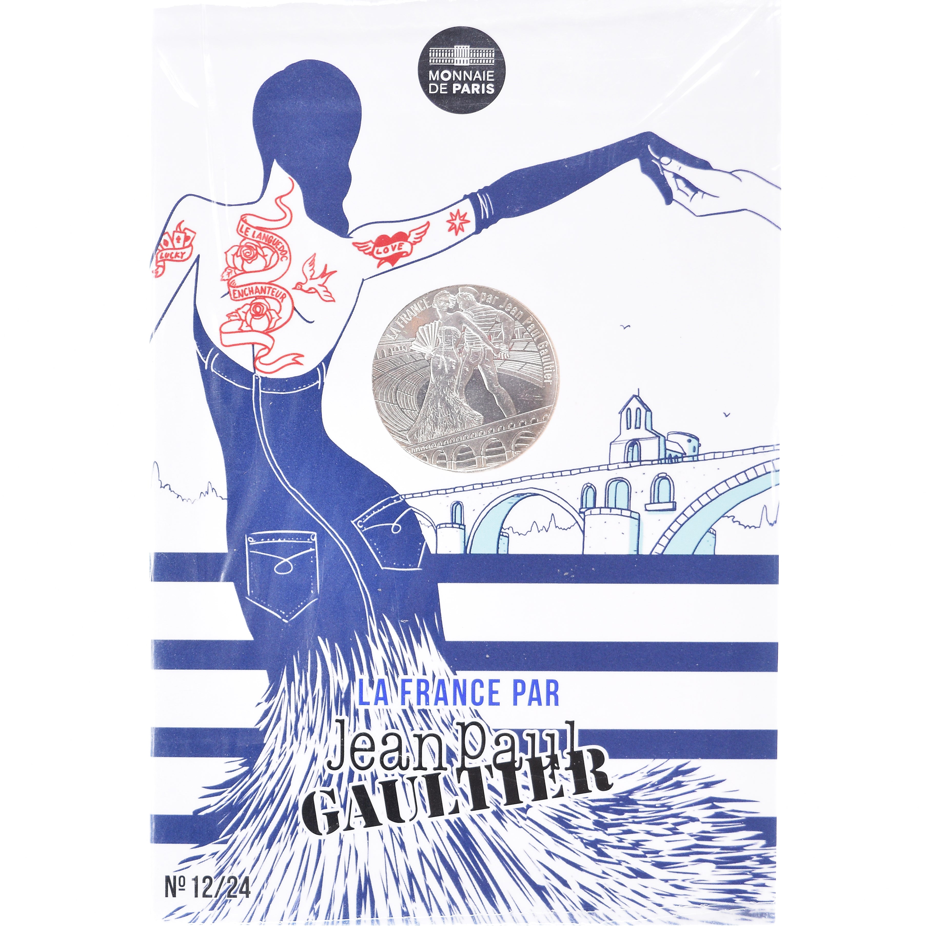 France, 10 Euro, Jean Paul Gaultier, 2017, 12, MS(65-70), Silver
