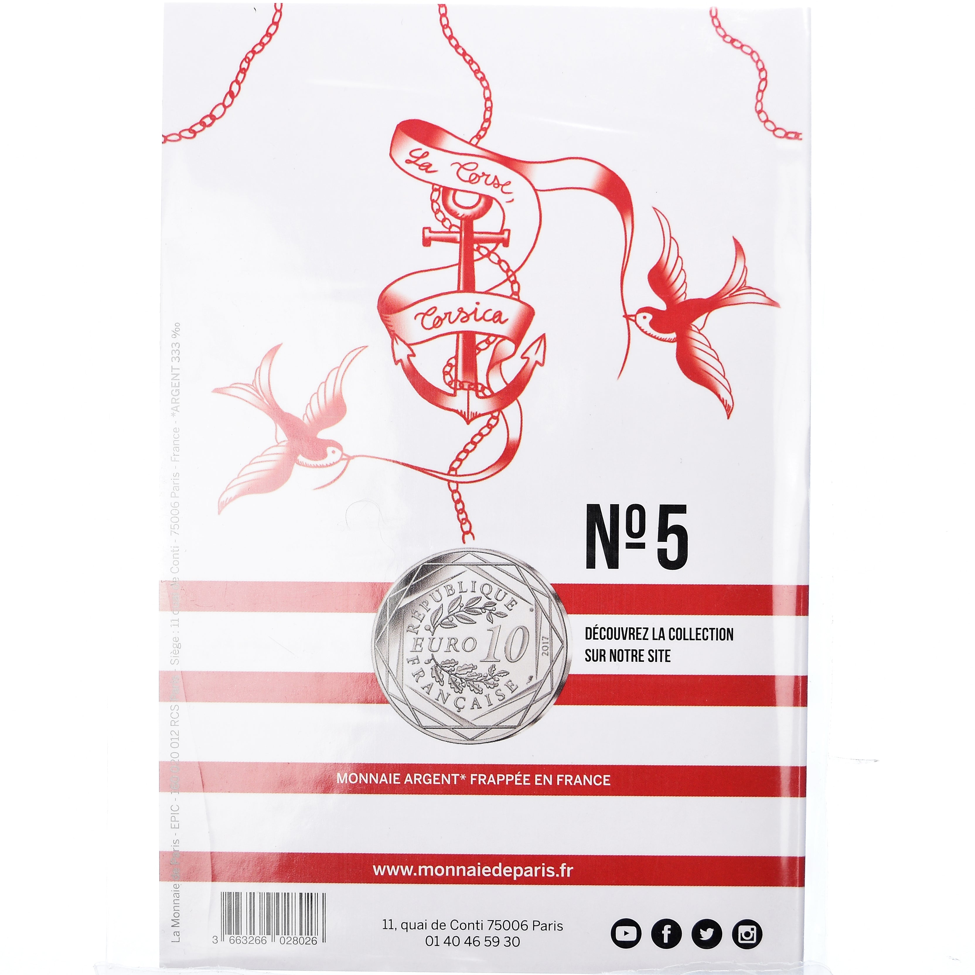 France, 10 Euro, Jean Paul Gaultier, 2017, MS(65-70), Silver, Gadoury:EU892