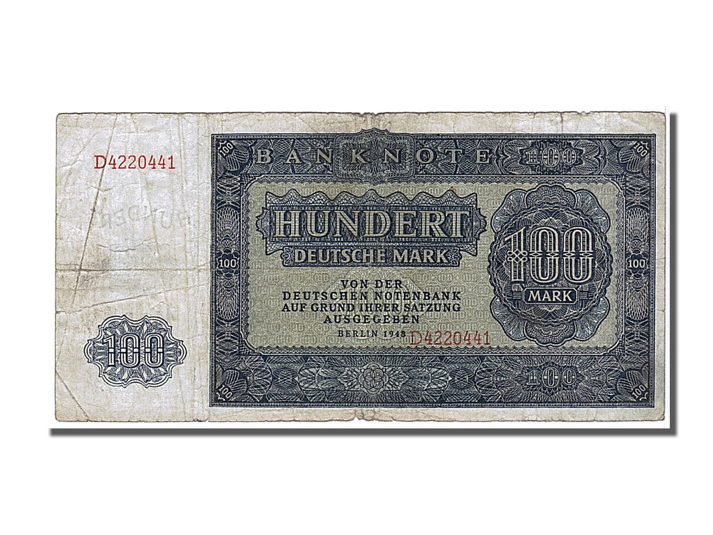 Billet, République démocratique allemande, 100 Deutsche Mark, 1948, TTB