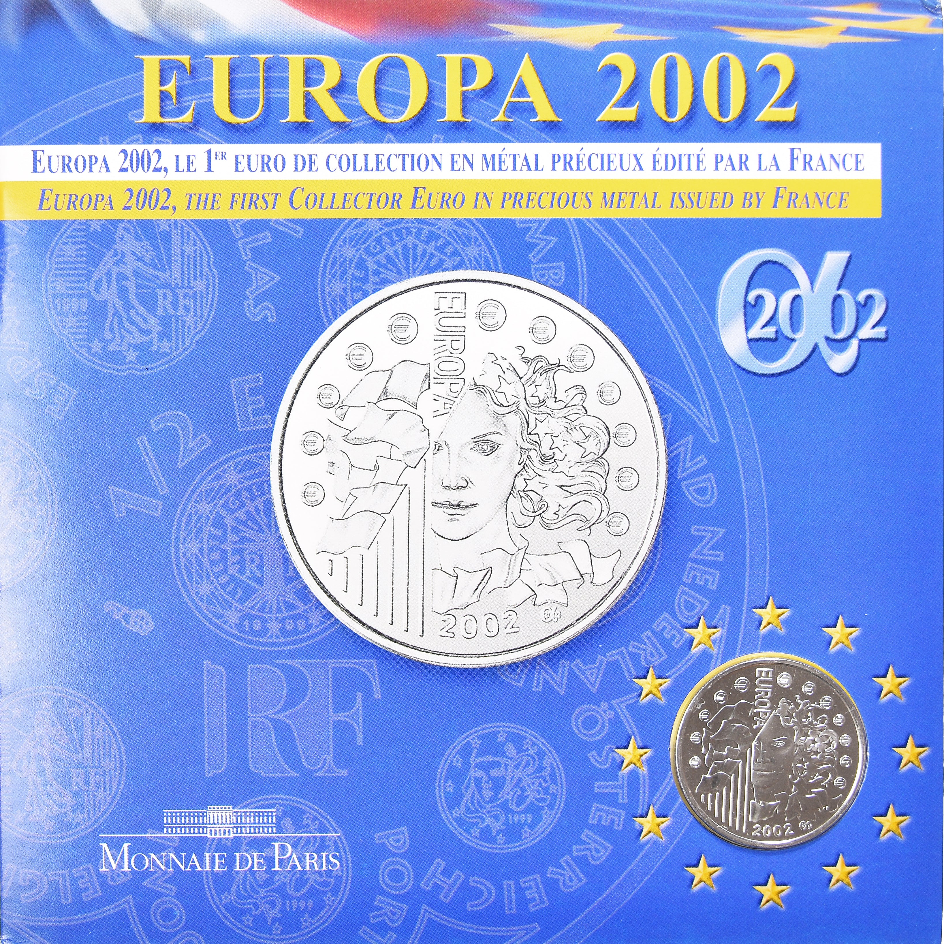 France, Monnaie de Paris, 1/4 Euro, Europa, 2002, Paris, BU, MS(65-70)