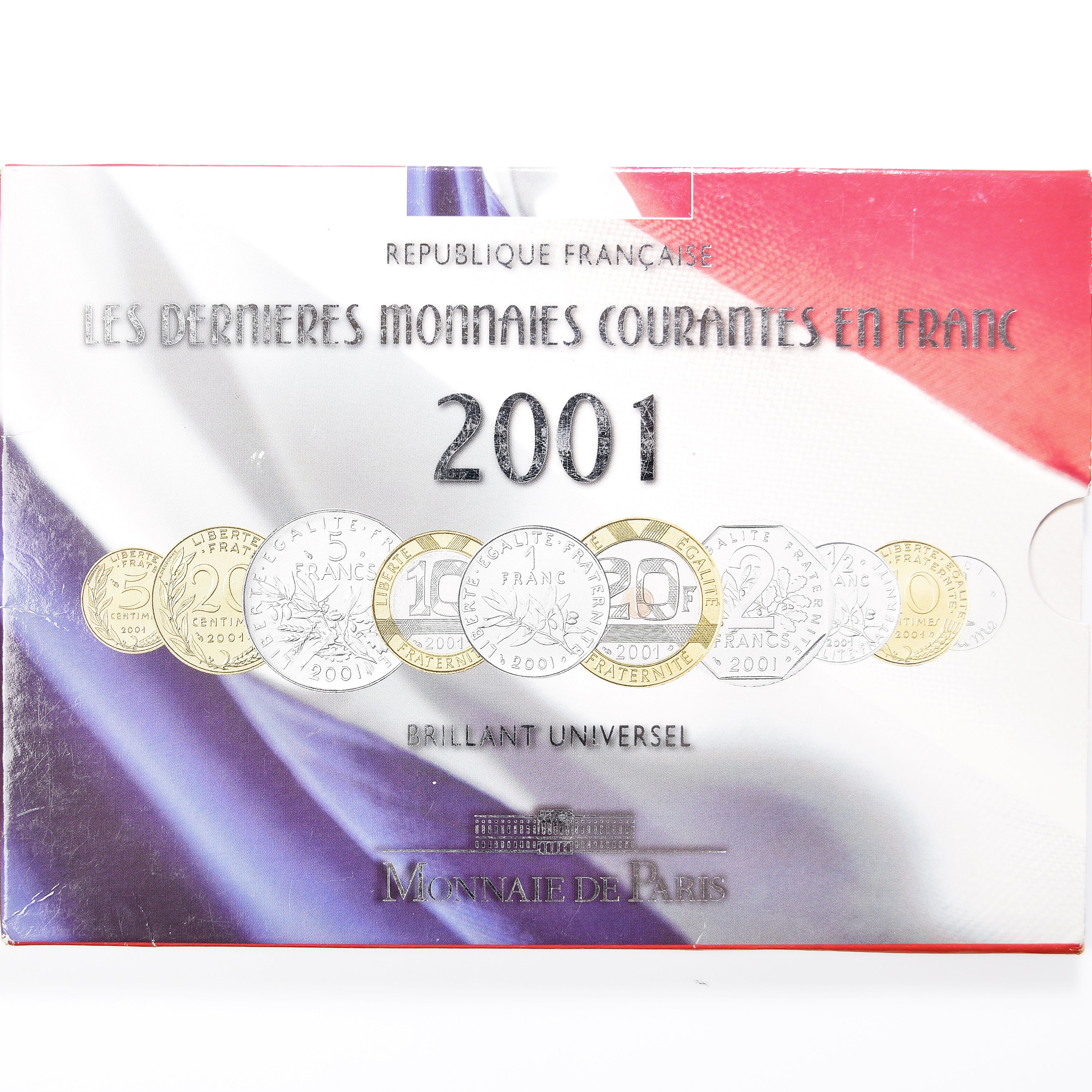Coin, France, Monnaie de Paris, Set 10 Monnaies., 2001, BU, MS(65-70), (No