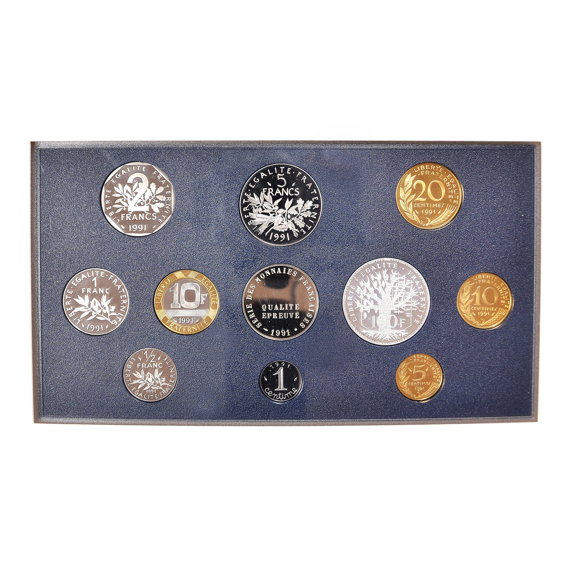 Coin, France, Monnaie de Paris, Set Franc, 1991, Paris, BE, MS(65-70)