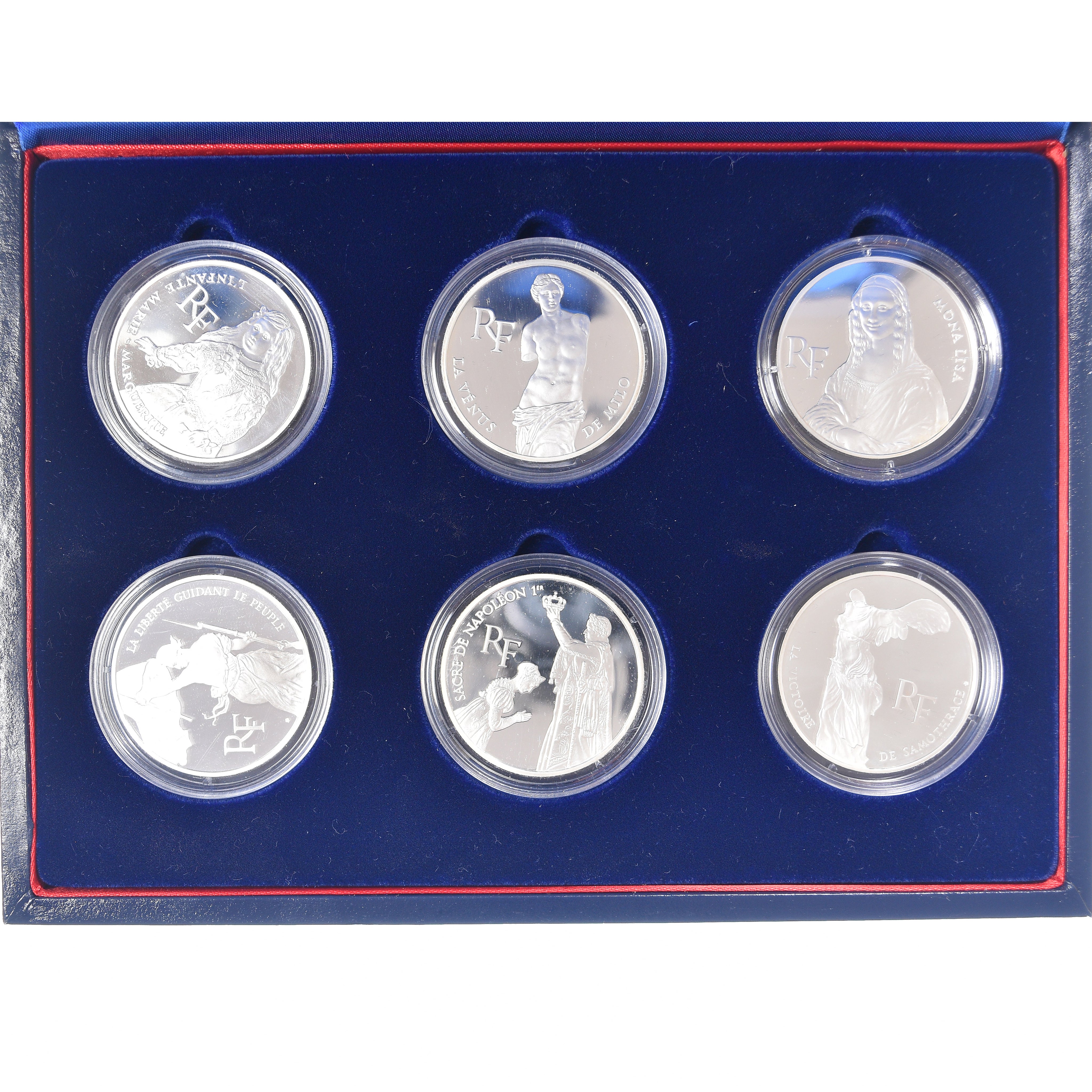 Coin, France, Bicentenaire du Musée du Louvre, Set, 1993, BE, MS(65-70), Silver