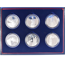 Coin, France, Bicentenaire du Musée du Louvre, Set, 1993, BE, MS(65-70), Silver