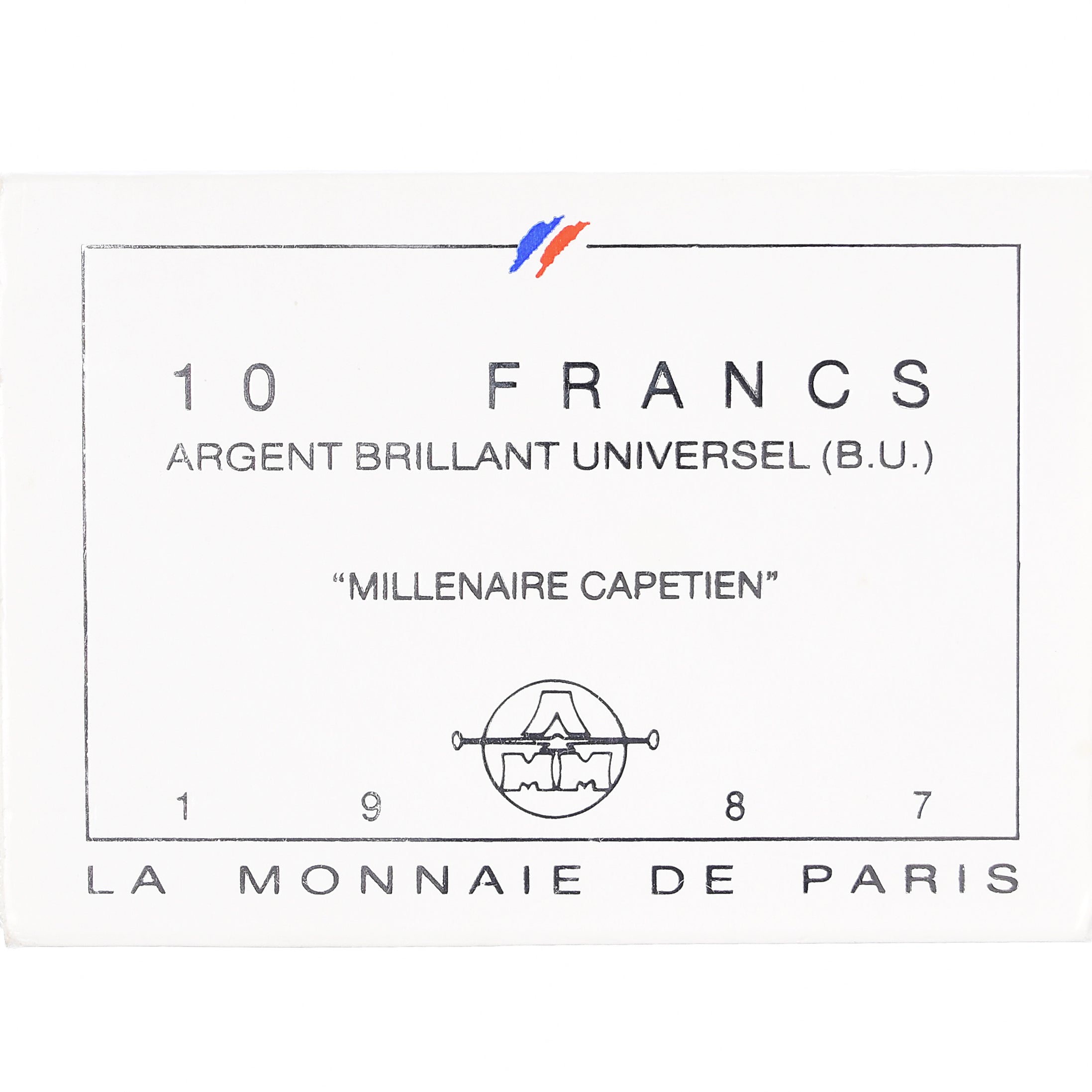 Münze, Frankreich, Millénaire Capétien, 10 Francs, 1987, BU, STGL, Silber