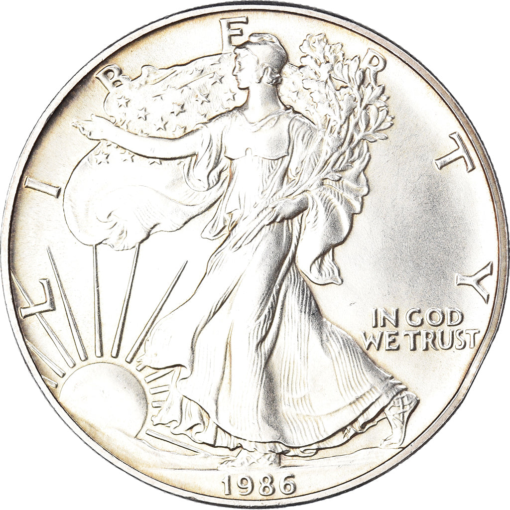 Coin, United States, Dollar, 1986, U.S. Mint, Philadelphia, MS(63), Silver