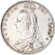 Monnaie, Grande-Bretagne, Victoria, 1/2 Crown, 1889, Londres, TTB+, Argent