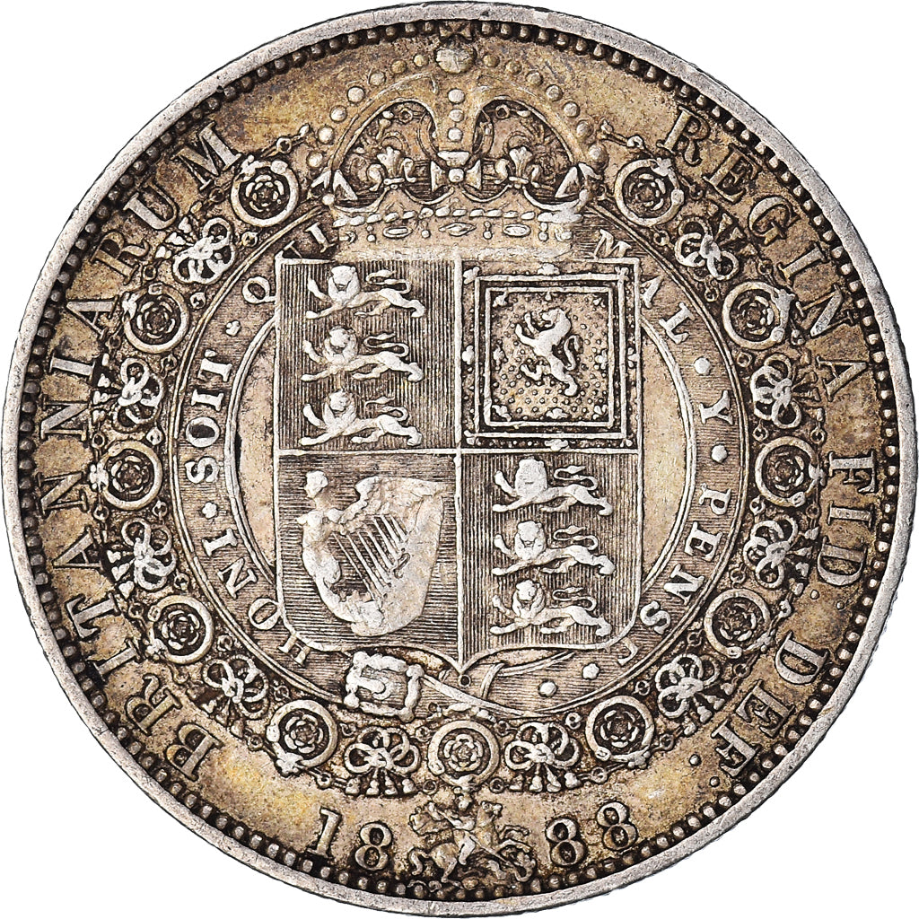 Coin, Great Britain, Victoria, 1/2 Crown, 1889, London, EF(40-45), Silver