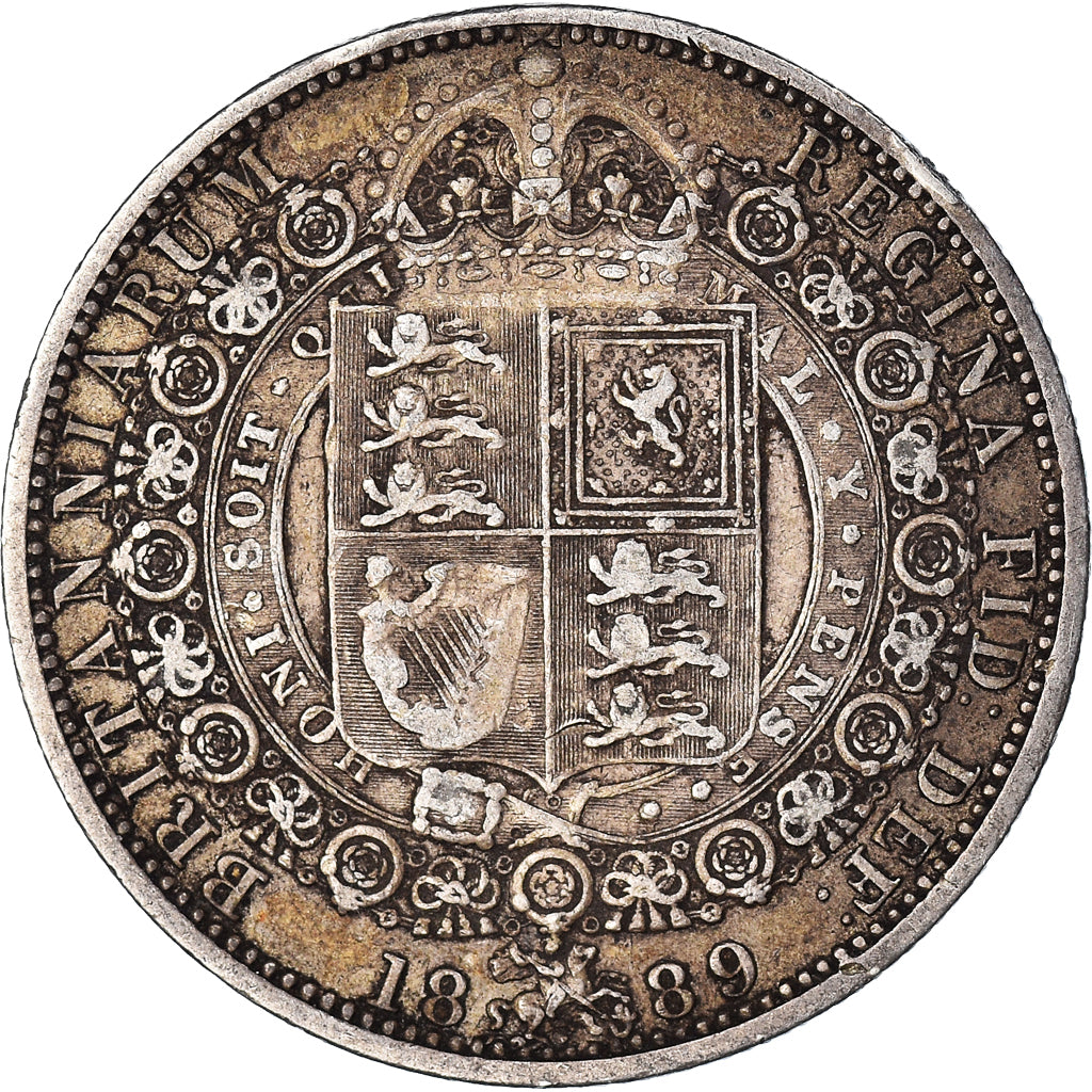 Coin, Great Britain, Victoria, 1/2 Crown, 1889, London, VF(30-35), Silver