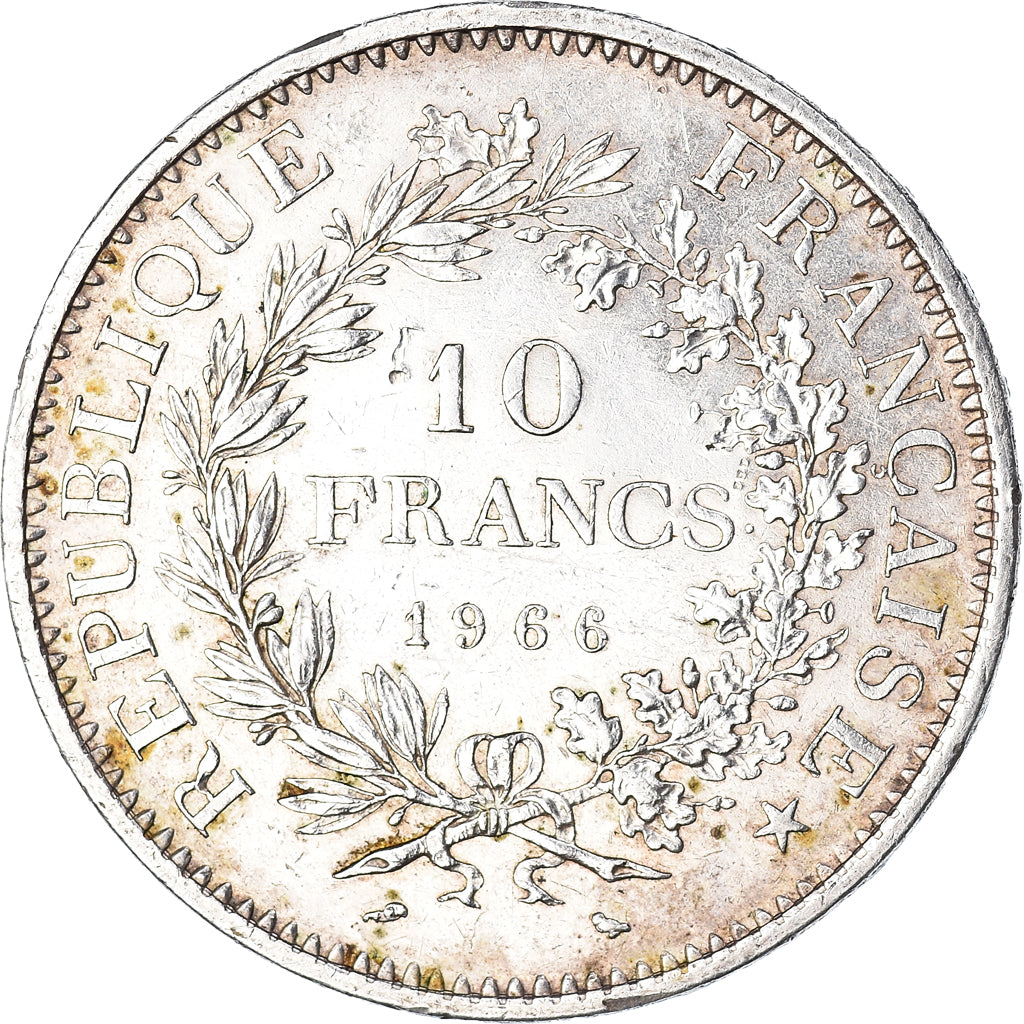 Coin, France, Hercule, 10 Francs, 1966, Paris, EF(40-45), Silver, KM:932