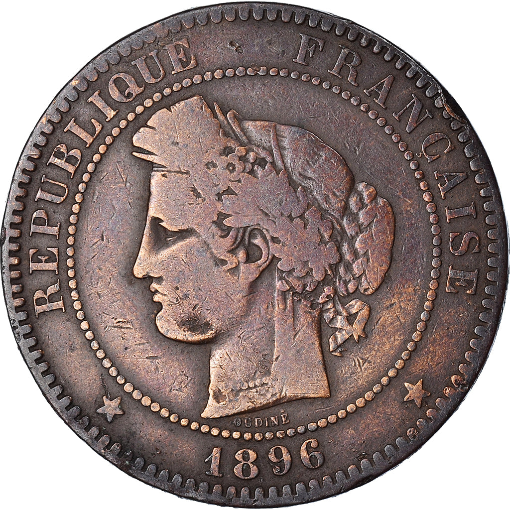 Coin, France, Cérès, 10 Centimes, 1896, Paris, VF(20-25), Bronze, KM:815.1