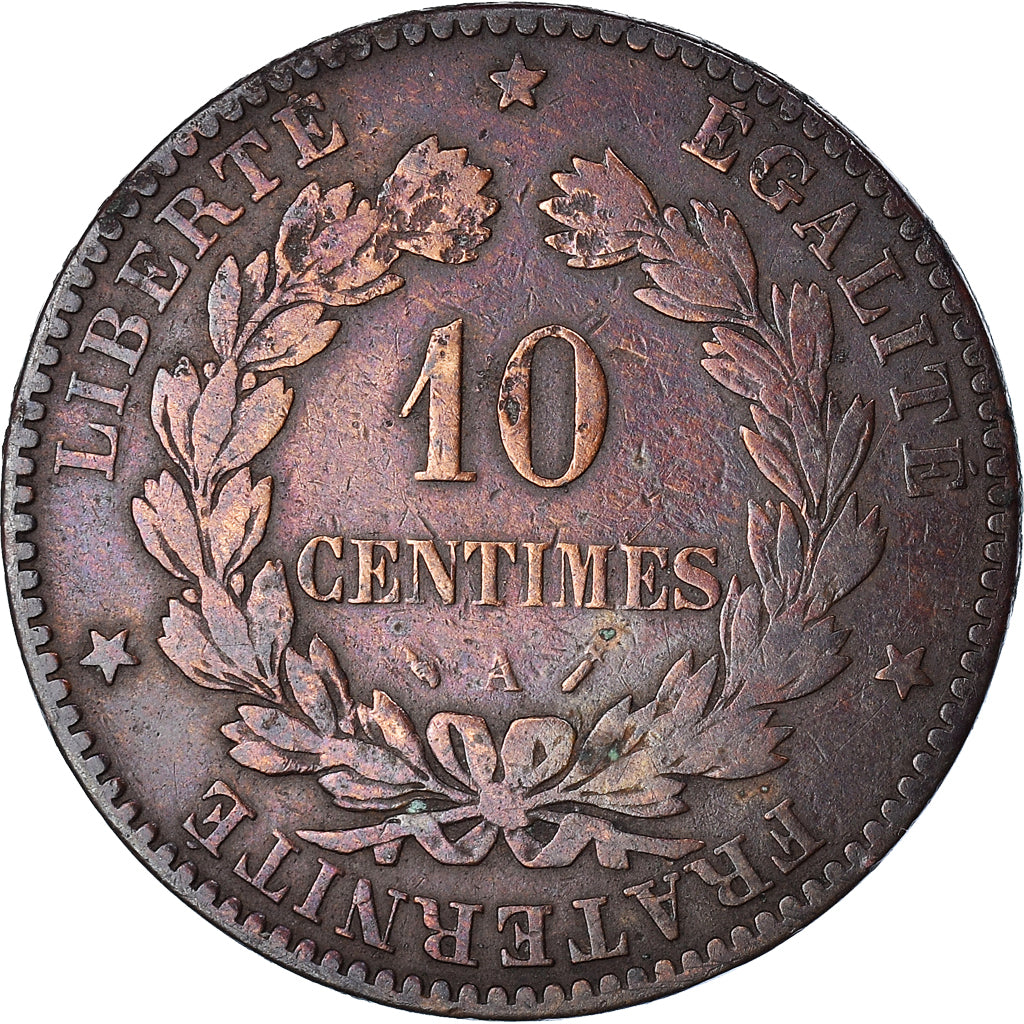 Coin, France, Cérès, 10 Centimes, 1896, Paris, VF(20-25), Bronze, KM:815.1
