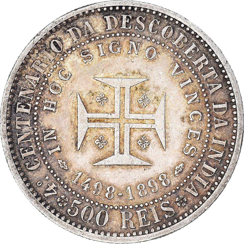 Münze, Portugal, Carlos I, 500 Reis, 1898, SS, Silber, KM:538
