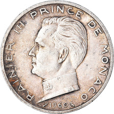 Coin, Monaco, Rainier III, 5 Francs, 1960, EF(40-45), Silver, KM:141, Gadoury:MC