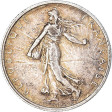 Coin, France, Semeuse, Franc, 1913, Paris, VF(30-35), Silver, KM:844.1
