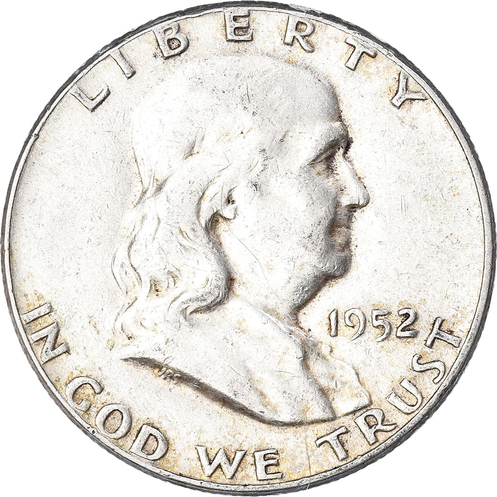 Coin, United States, Franklin Half Dollar, Half Dollar, 1952, U.S. Mint
