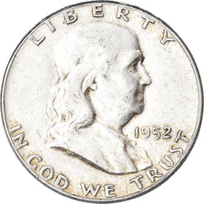 Coin, United States, Franklin Half Dollar, Half Dollar, 1952, U.S. Mint