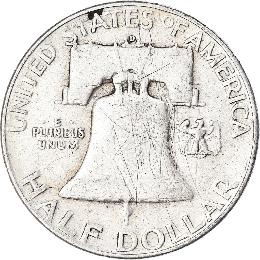 Coin, United States, Franklin, Half Dollar, 1953, Denver, VF(30-35), Silver