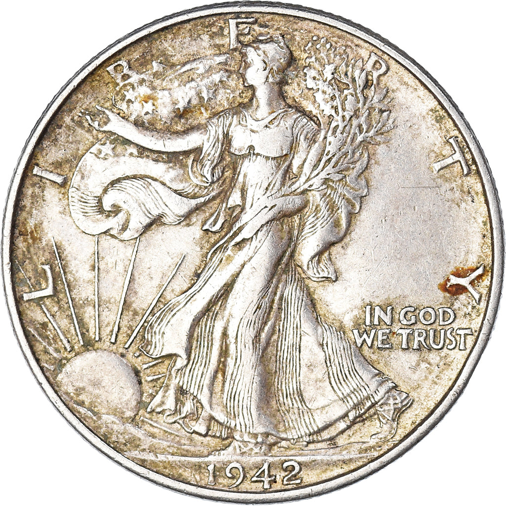 Coin, United States, Half Dollar, 1942, Philadelphia, EF(40-45), Silver, KM:142