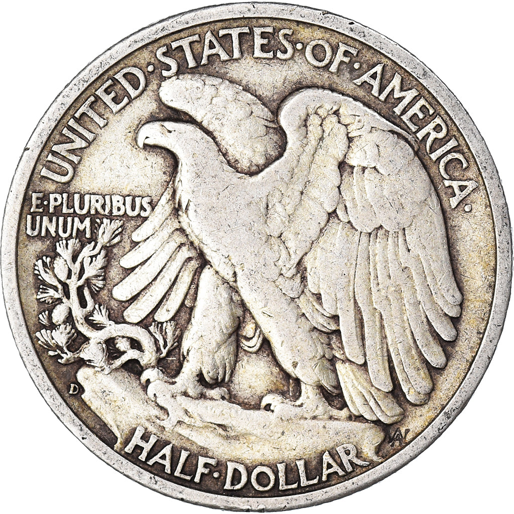 Coin, United States, Walking Liberty Half Dollar, Half Dollar, 1944, U.S. Mint