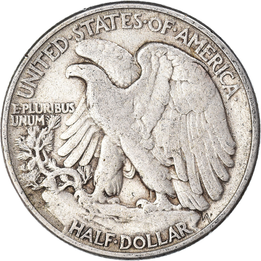 Coin, United States, Walking Liberty Half Dollar, Half Dollar, 1945, U.S. Mint