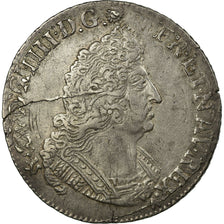 França, Louis XIV, 1/4 Ecu aux palmes, 1694, Rennes, réformé, Prata