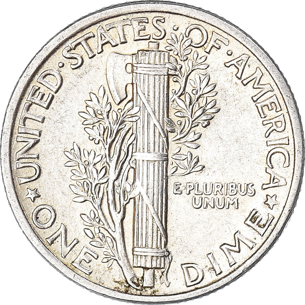 Monnaie, États-Unis, Mercury Dime, Dime, 1942, U.S. Mint, Philadelphie, SUP