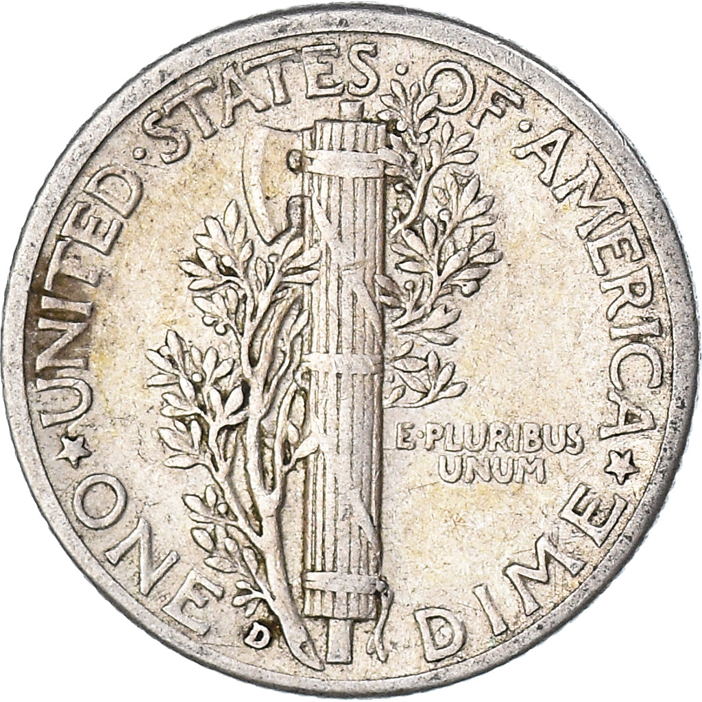 Coin, United States, Mercury Dime, Dime, 1942, U.S. Mint, Denver, EF(40-45)