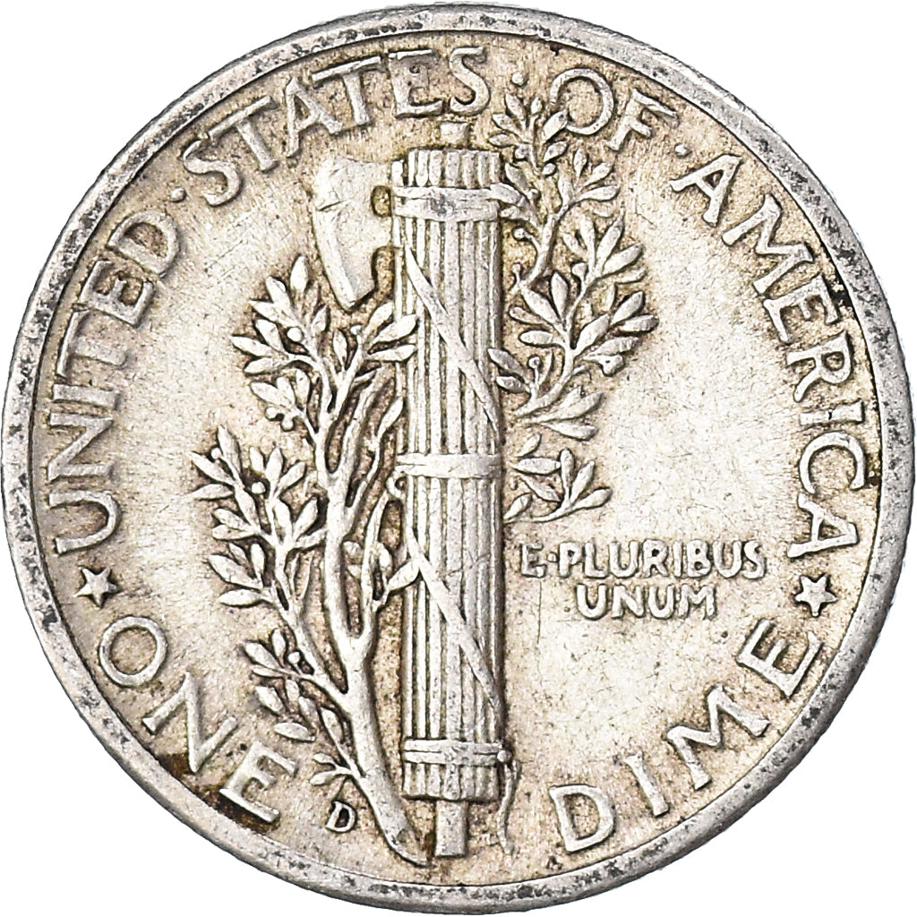 Coin, United States, Mercury Dime, Dime, 1944, U.S. Mint, Denver, EF(40-45)