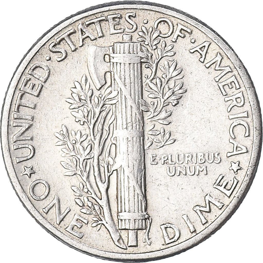 Coin, United States, Mercury Dime, Dime, 1945, U.S. Mint, Philadelphia